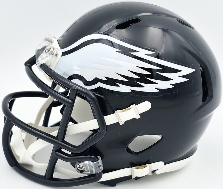DeSean Jackson Signed Eagles 2022 Alternate Black Speed Mini Helmet Beckett Wit