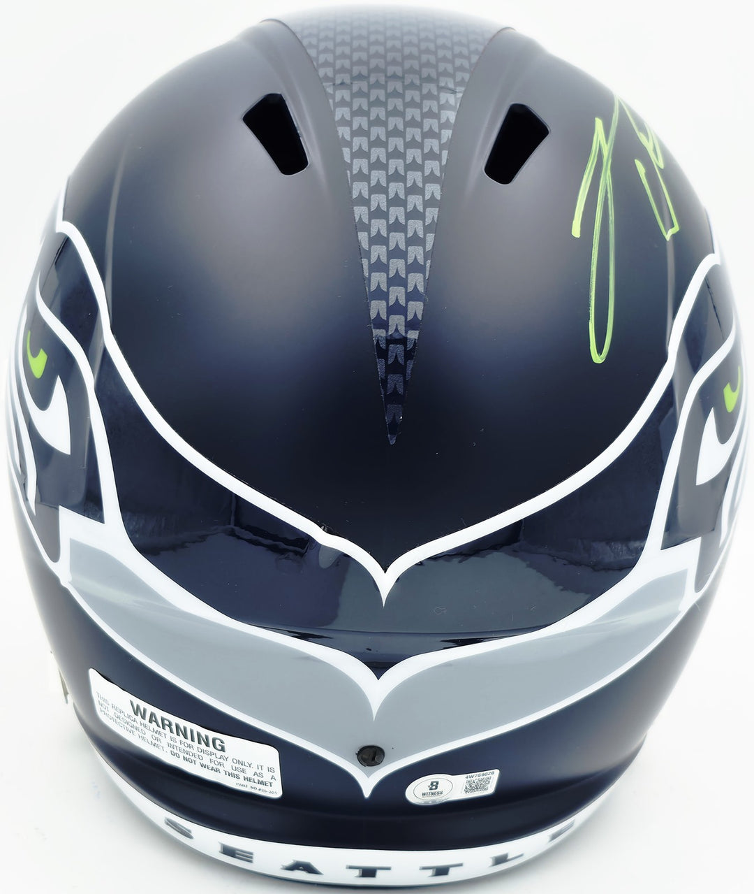 Leonard Williams Signed Seahawks Blue Full Size Speed Replica Helmet Beckett Wit