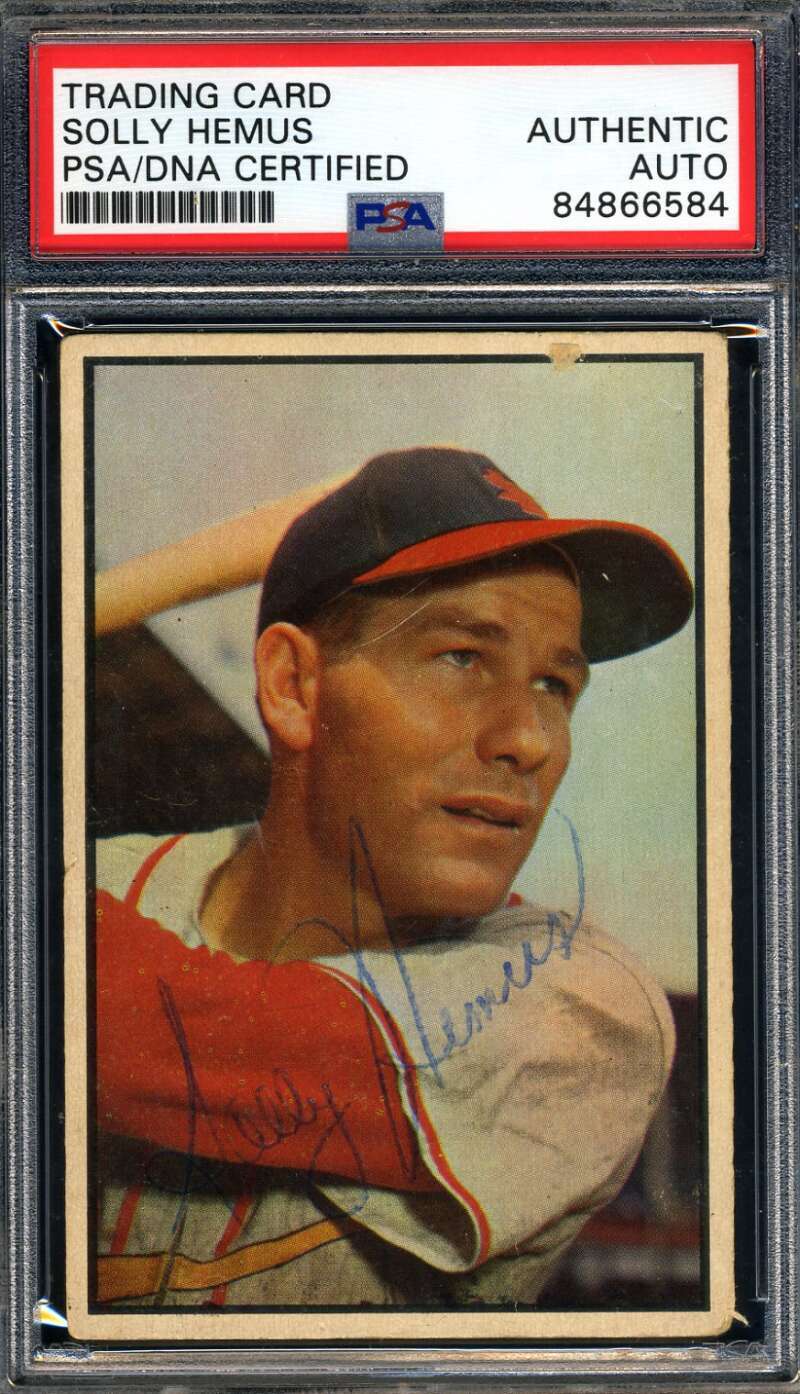 Solly Hemus PSA DNA Signed 1953 Bowman Autograph