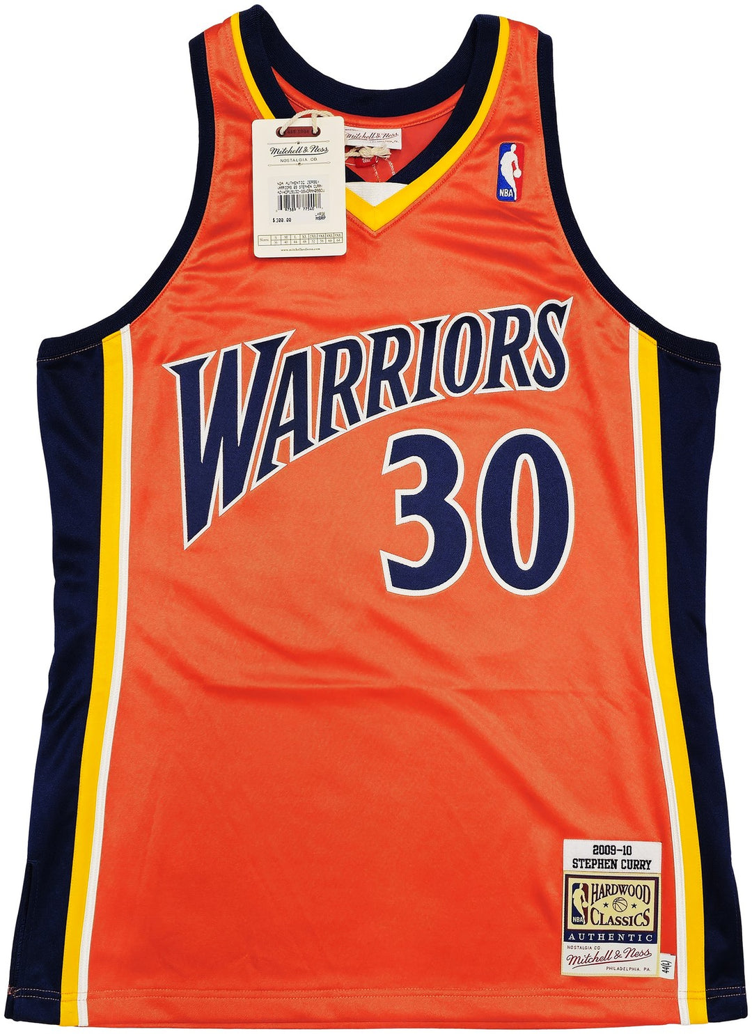 Golden State Warriors Stephen Curry Orange Signed Auth Jersey Beckett BAS