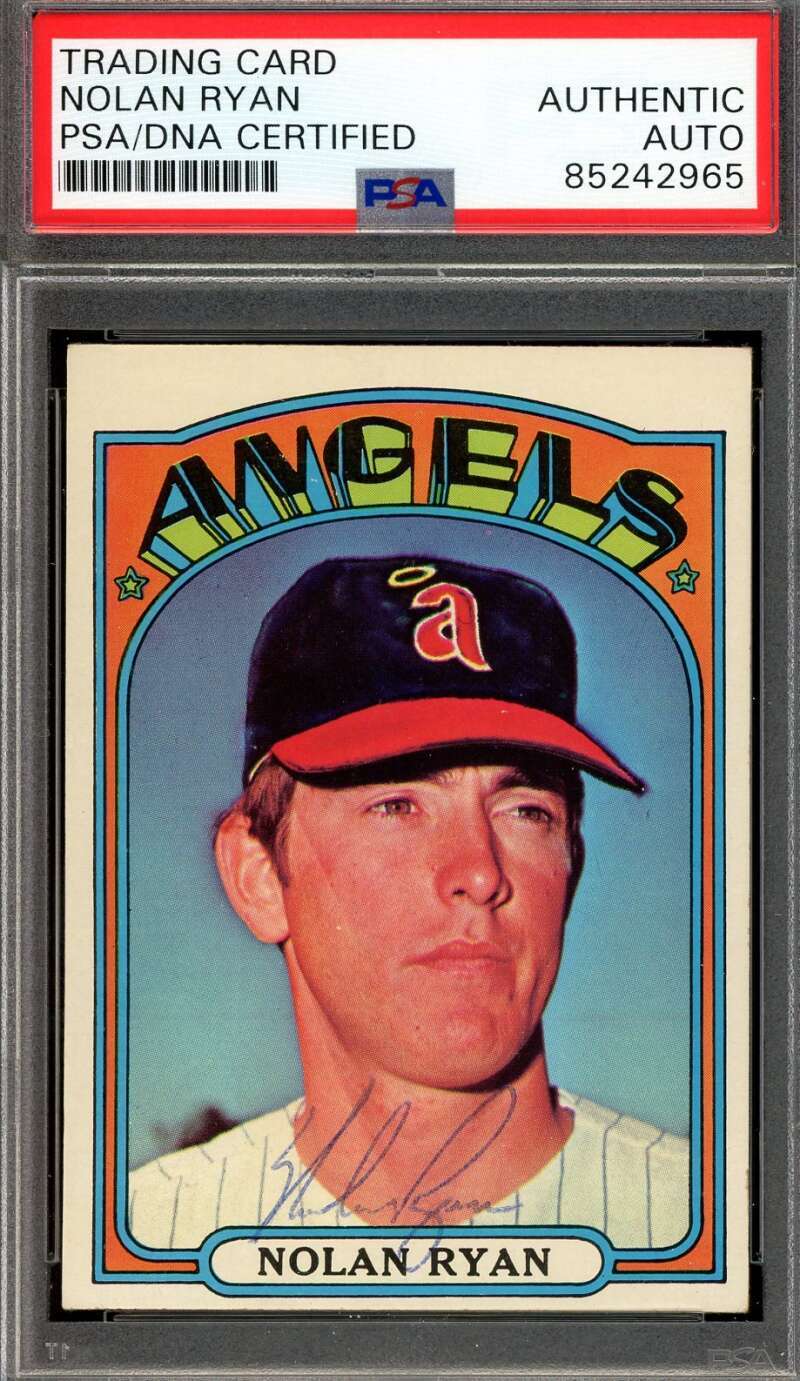 Nolan Ryan PSA DNA Vintage Signed 1972 Topps  Angels Autograph