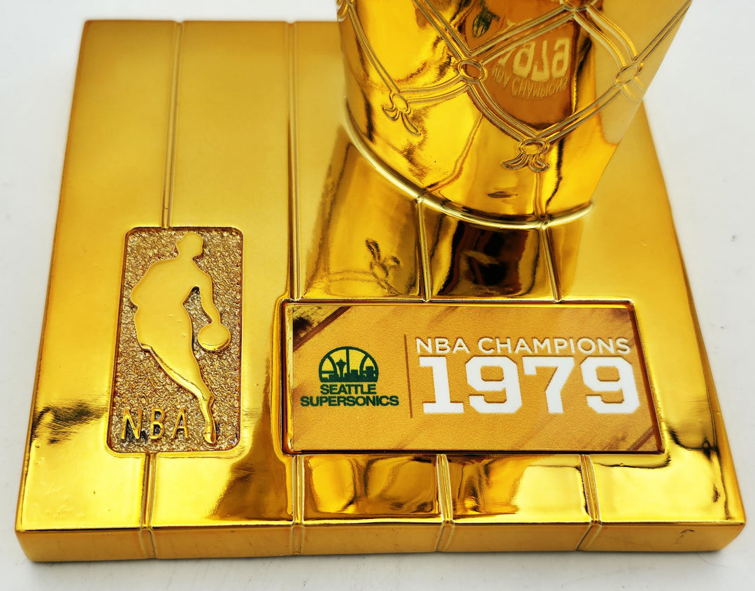 Jack Sikma & Fred Brown Auto Fanatics 1978-79 NBA Champs Mini Trophy Supersonics