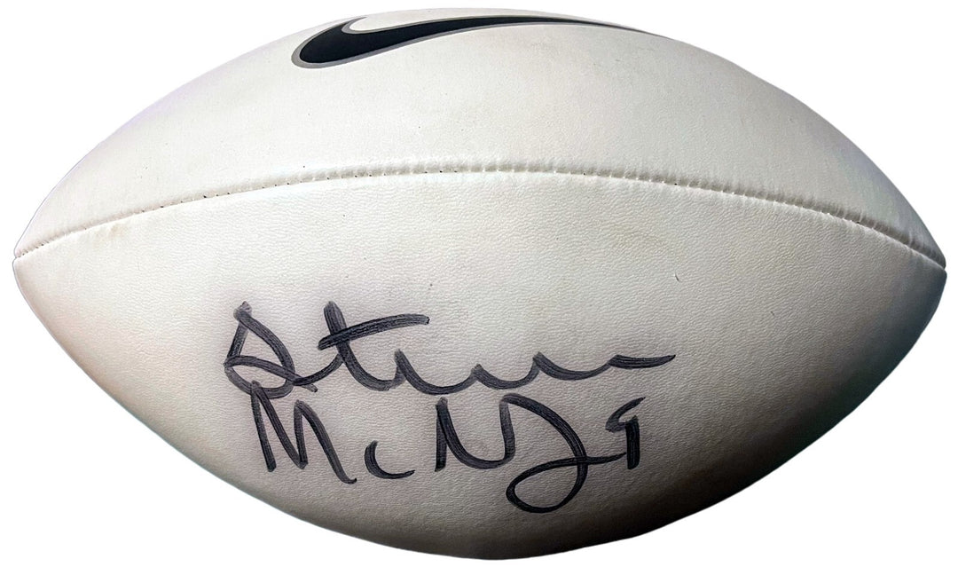 Steve McNair signed Nike Logo Full Size White Panel Football #9– Beckett Review