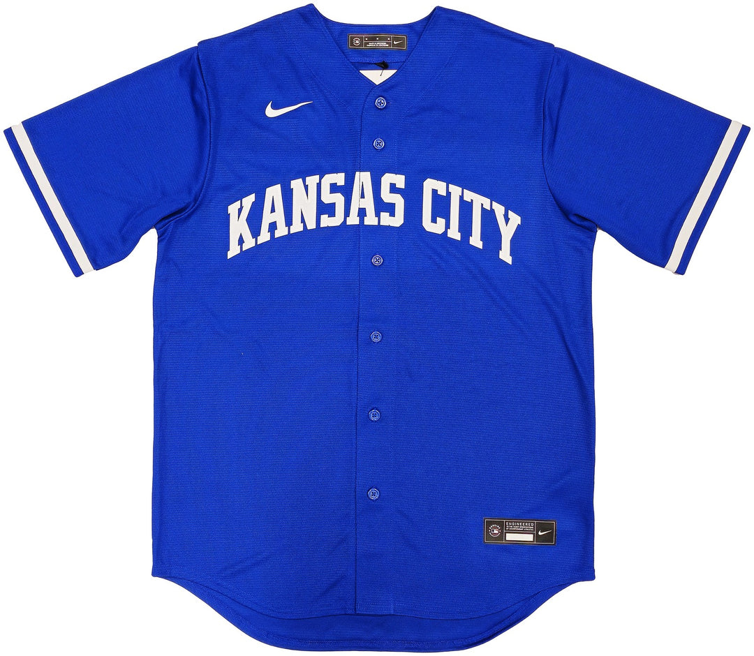 Kansas City Royals Bobby Witt Jr. Signed Blue Nike Jersey Size M Beckett Witness