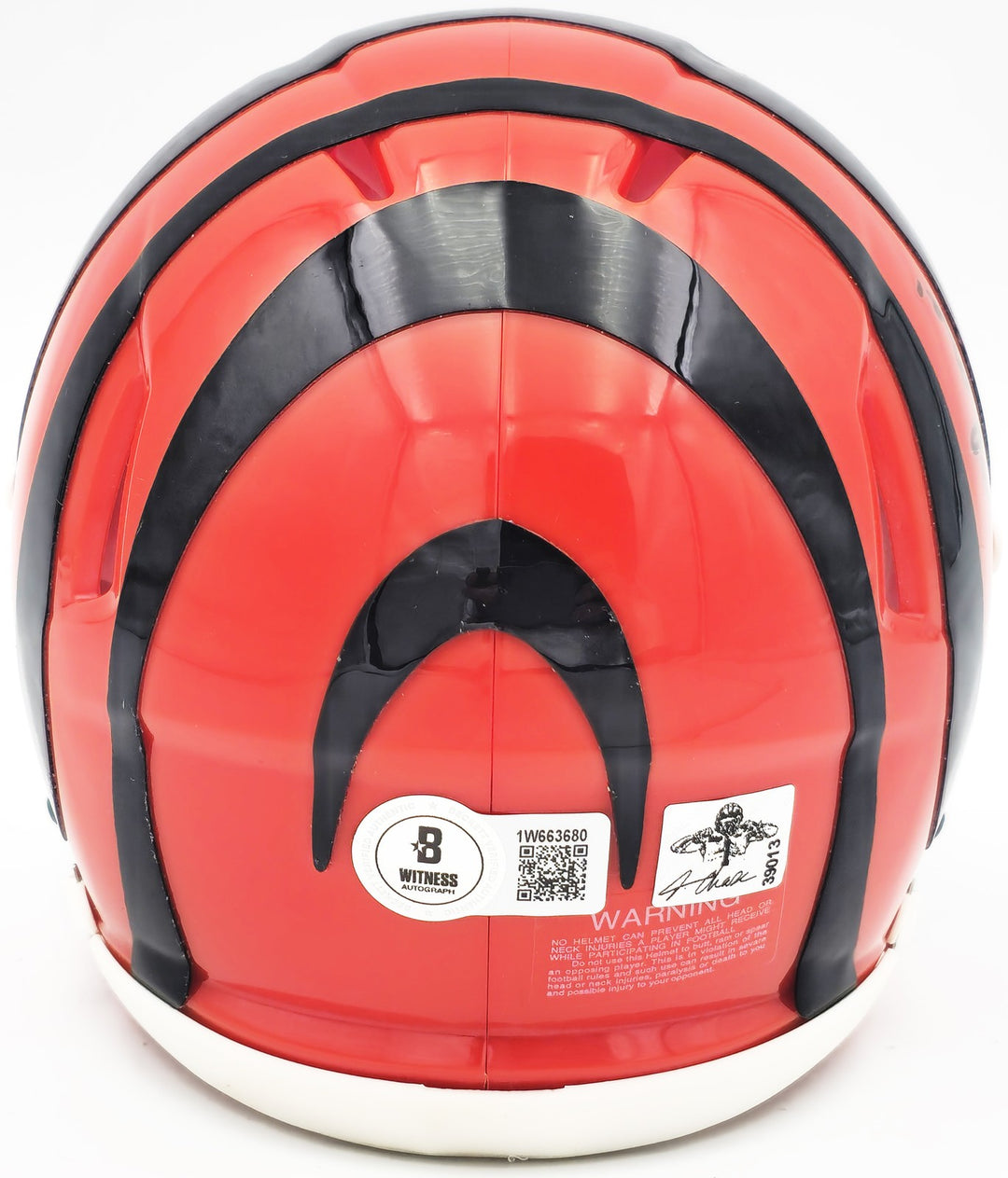 Ja'Marr Chase Signed Cincinnati Bengals Orange Speed Mini Helmet Beckett Wit