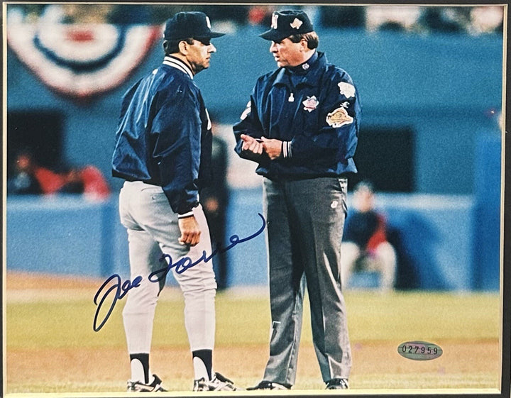 Joe Torre Signed 8x10 Framed 1996 World Series Photo Yankees Auto Steiner Coa