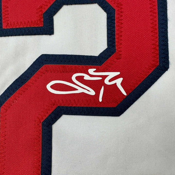 Facsimile Autographed Scott Rolen St. Louis White Reprint Jersey Size Men's XL