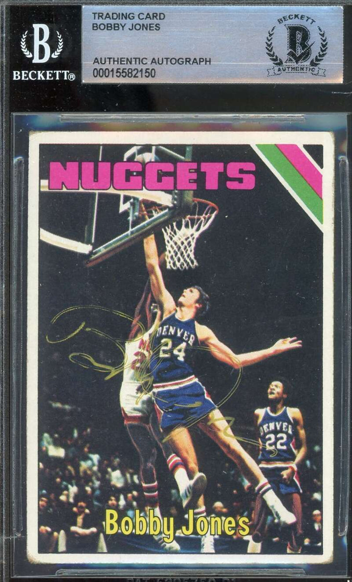 Bobby Jones Beckett BAS Signed 1975 Topps Rookie Autograph