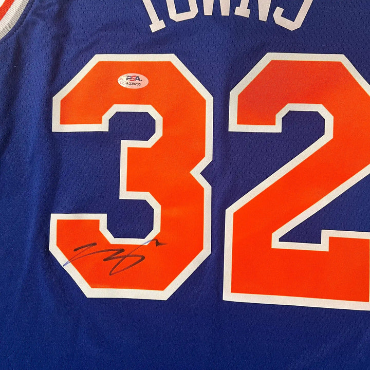 Karl-Anthony Towns Signed Jersey PSA New York Knicks Autographed