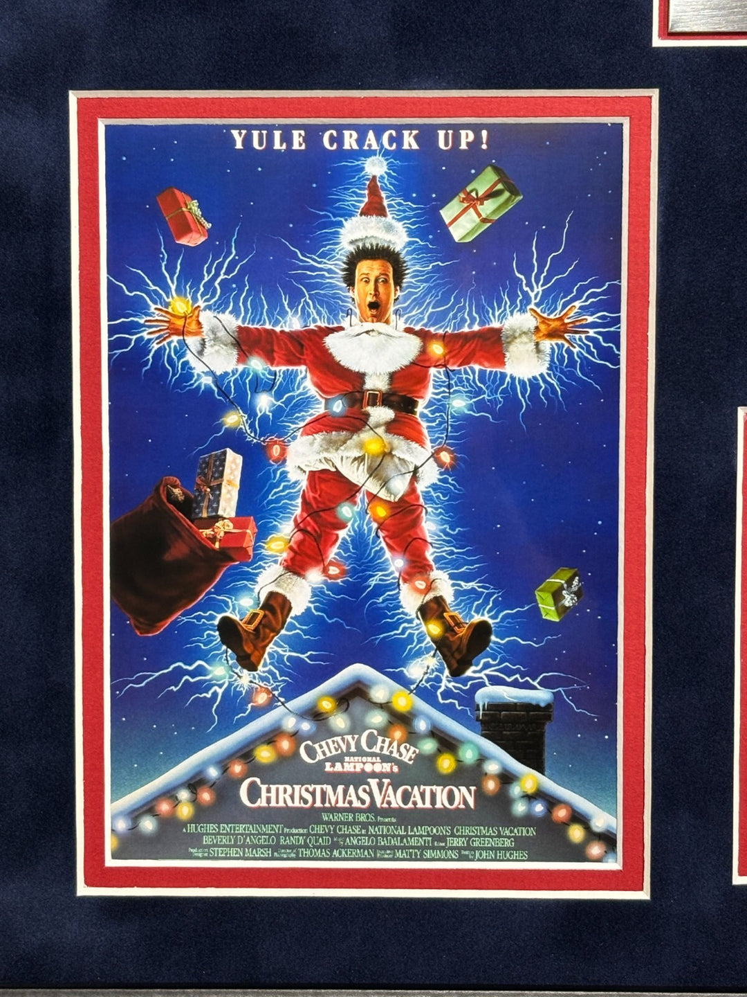 Randy Quaid Autographed Christmas Vacation Shitters Full Hose Framed JSA Photo