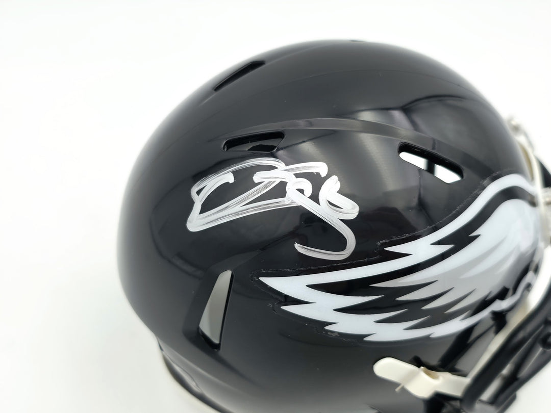 Donovan McNabb Signed Eagles 2022 Alternate Black Mini Helmet Beckett Witness