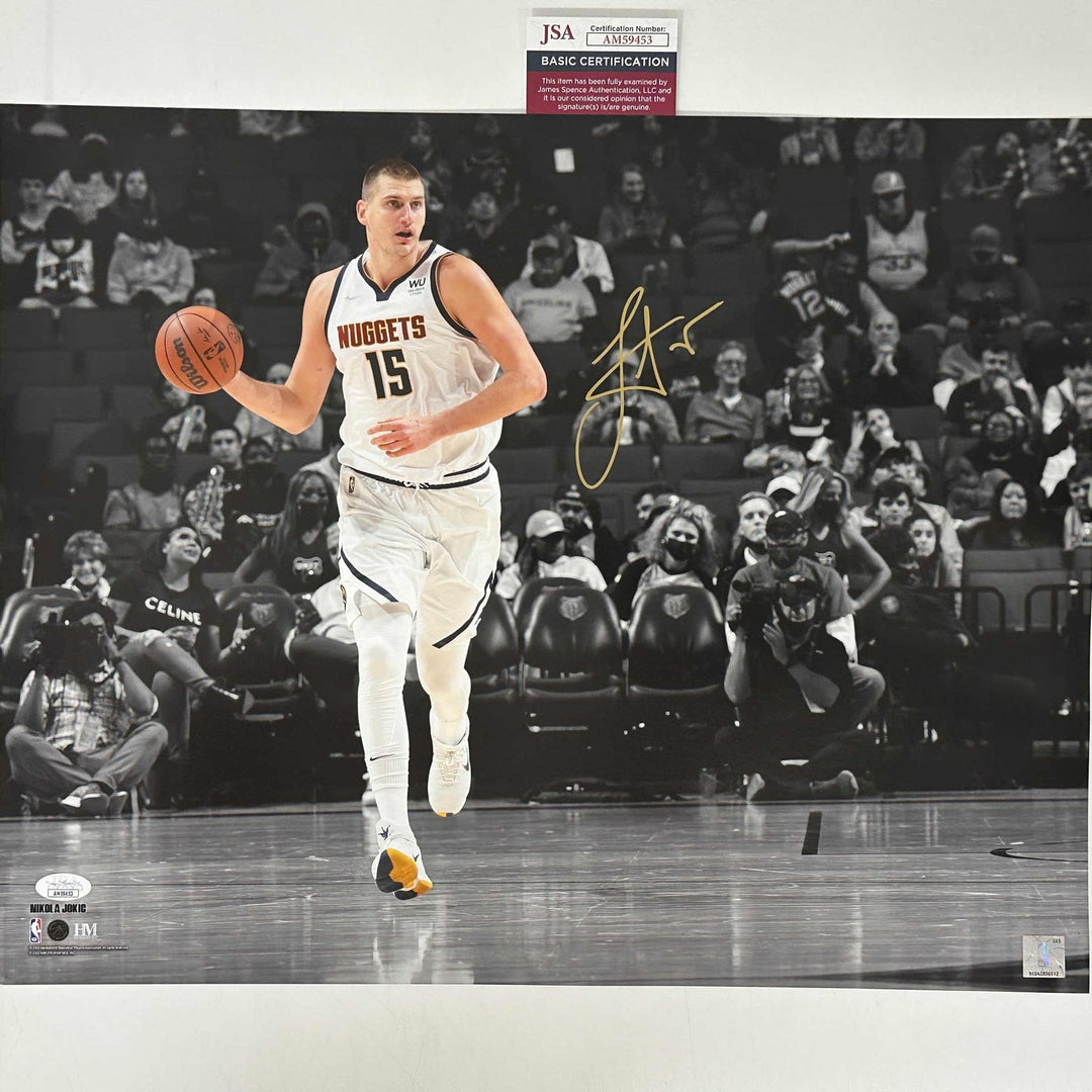 Autographed/Signed Nikola Jokic Denver Nuggets 16x20 Photo JSA COA #1
