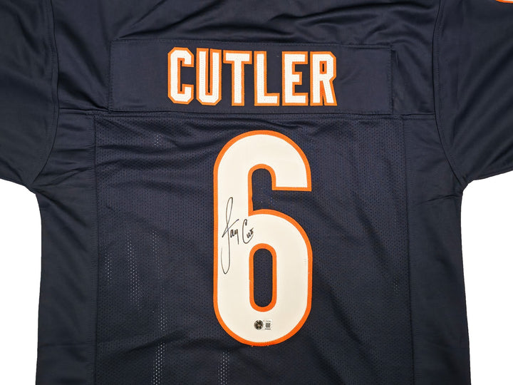 Chicago Bears Jay Cutler Signed Blue Jersey Beckett BAS Witness