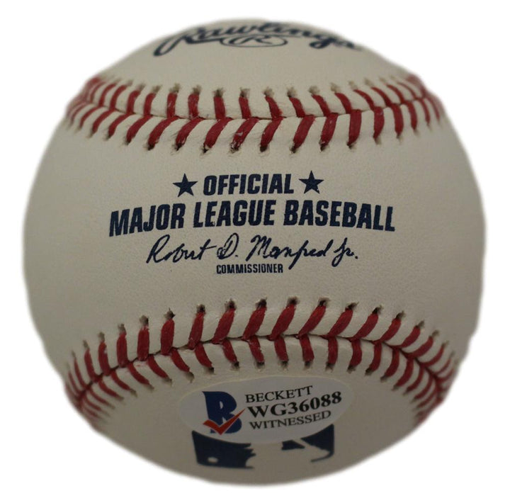 Trevor Story Autographed Colorado Rockies OML Baseball 505' HR Beckett 37309