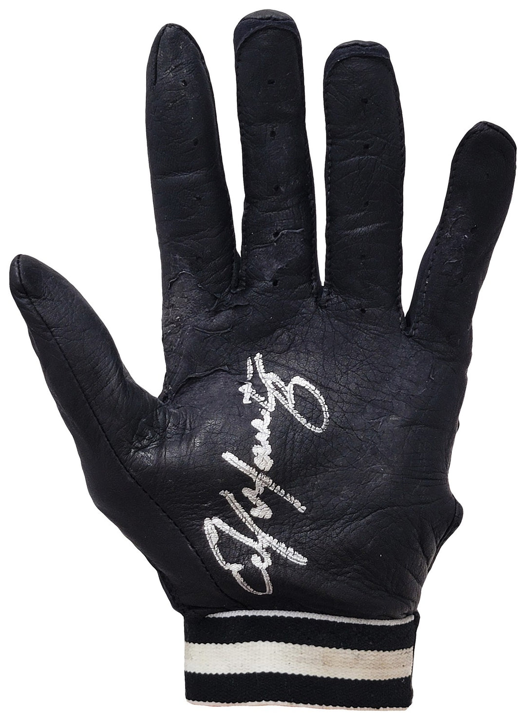 Edgar Martinez Auto Franklin Game Used Black Batting Gloves Certificate