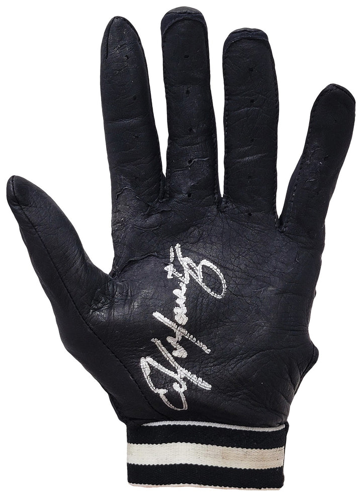 Edgar Martinez Auto Franklin Game Used Black Batting Gloves Certificate
