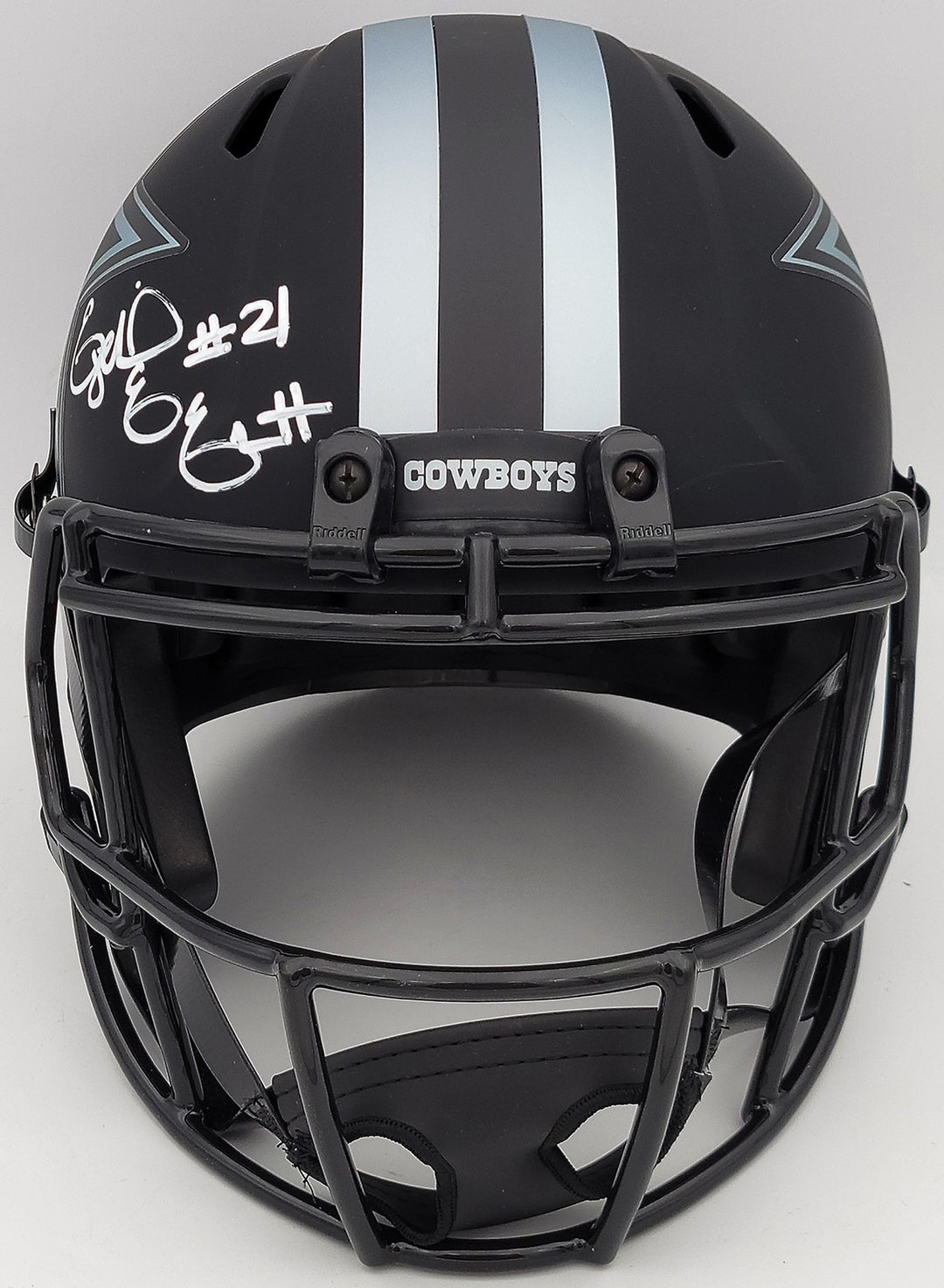 Ezekiel Elliott Auto Cowboys Eclipse Black Full Size Replica Helmet Beckett