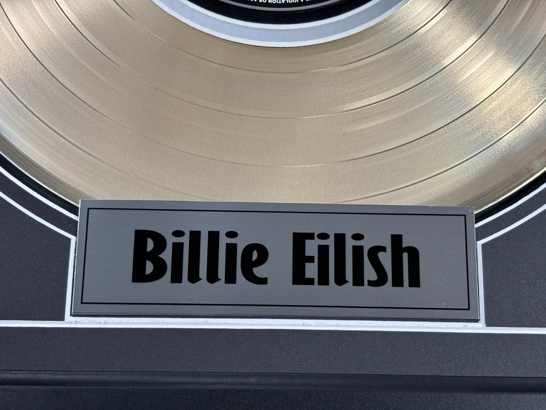 Billie Eilish Signed Hit Me Hard And Soft CD Album Gold Record Framed JSA Auto