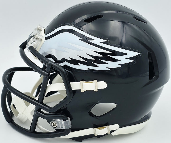 Michael Vick Signed Eagles 2022 Alternate Black Speed Mini Helmet Beckett Wit