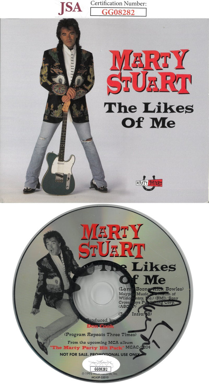 Marty Stuart signed 1995 The Likes of Me Single Promo CD w/ Hard Cover Booklet