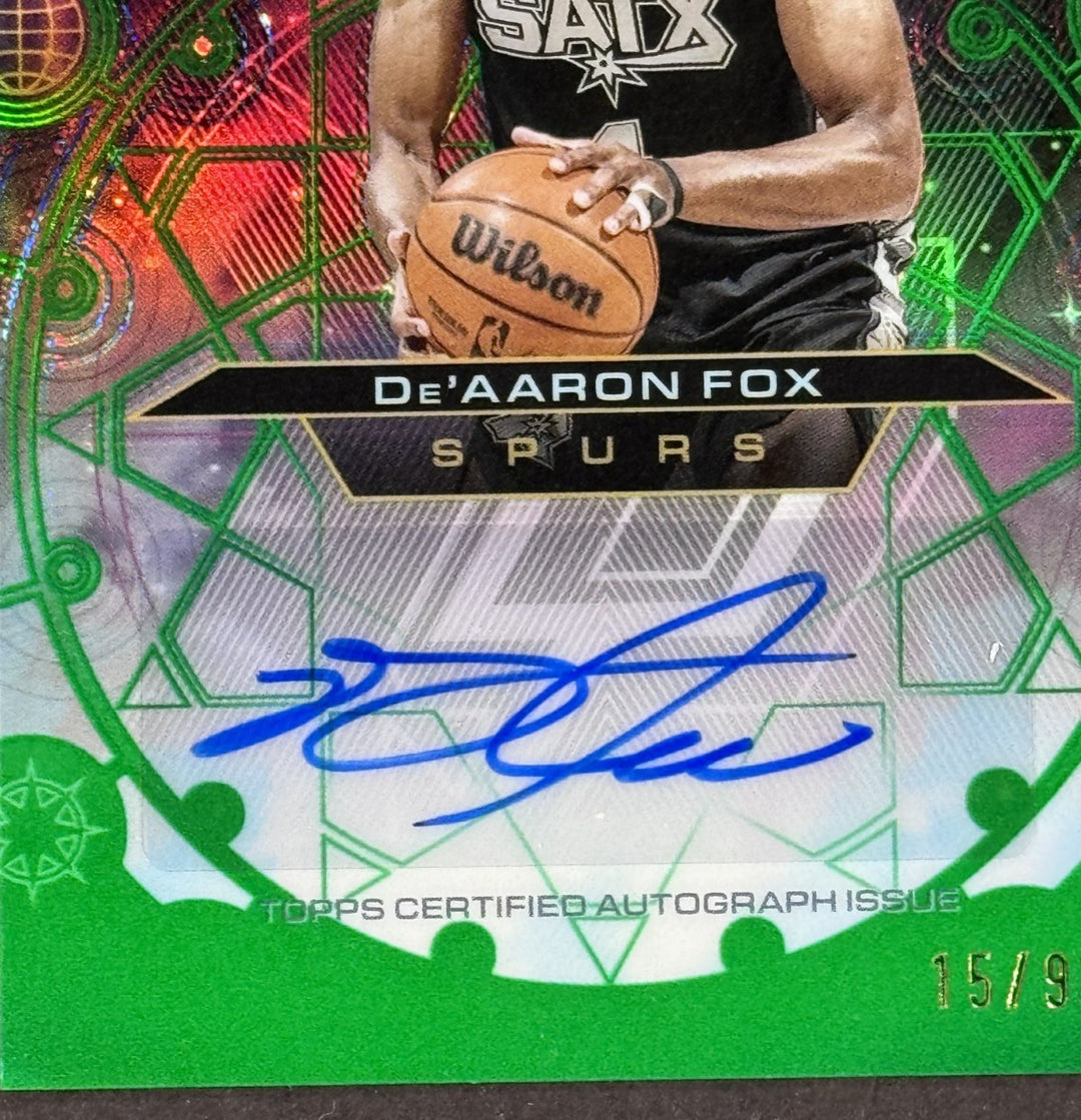 2025-26 Topps Chrome NBA De'Aaron Fox Chromographs Auto LE /99 SA Spurs