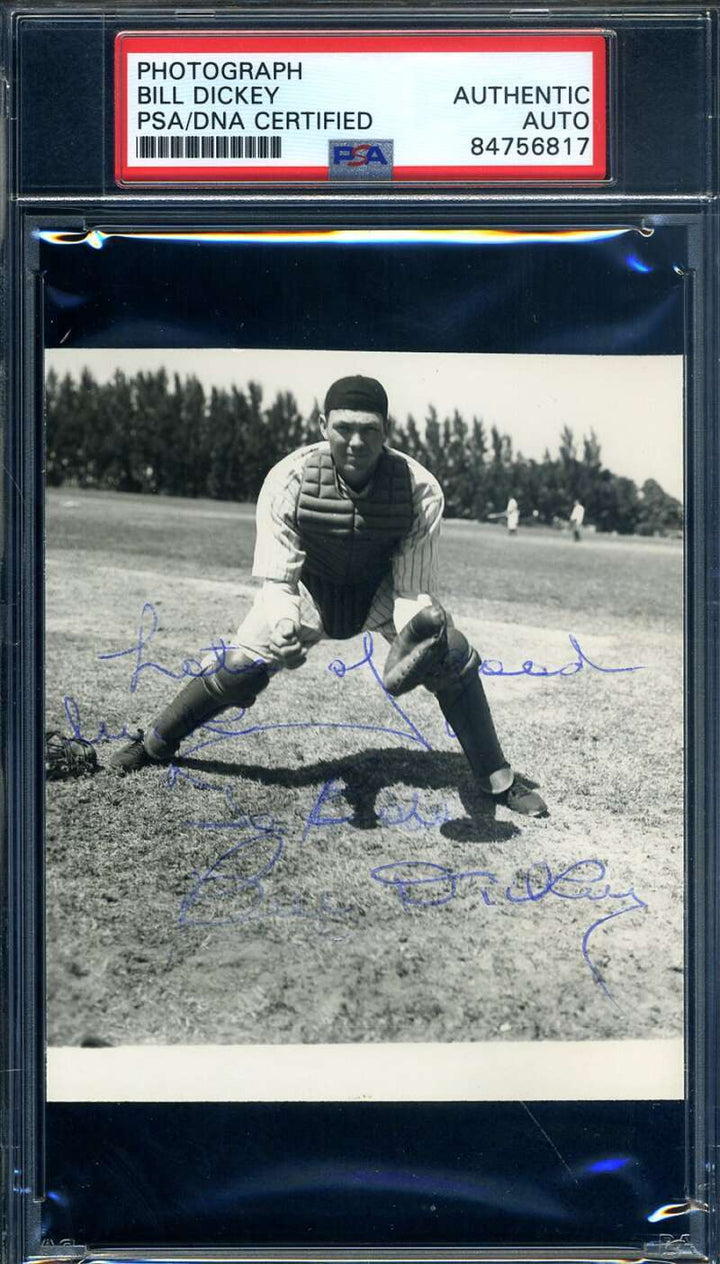 Bill Dickey PSA DNA Signed Photo Autograph Yankees