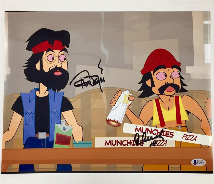 CHEECH & CHONG's ANIMATED MOVIE Autograph Signed 11x14 Photo B ~ Beckett BAS COA