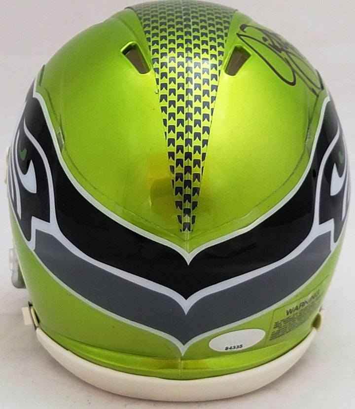 Jim Zorn Signed Seattle Seahawks Flash Green Speed Mini Helmet MCS Holo