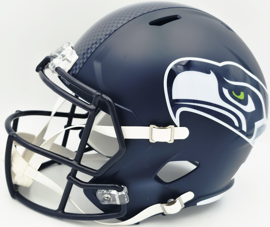 Zach Charbonnet Signed Seahawks Blue Full Size Speed Replica Helmet MCS Holo