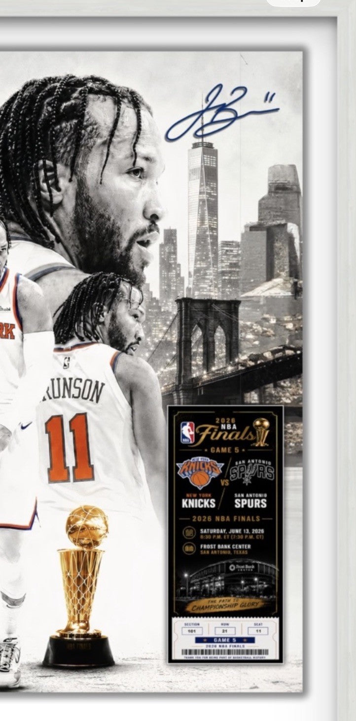 Jalen Brunson NY Knicks 2026 Nba Finals MVP Photo framed 3d Shadowbox 22x22