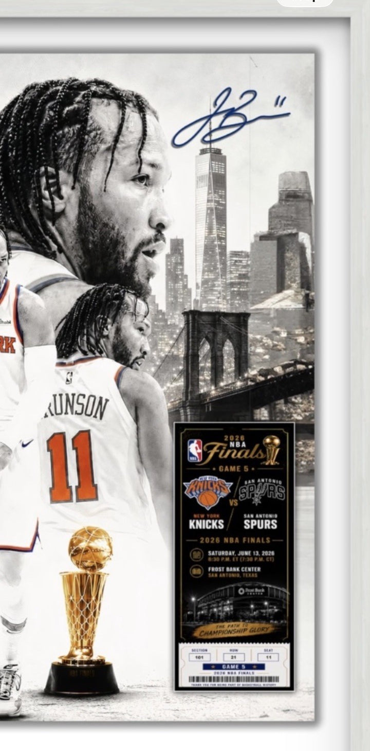 Jalen Brunson NY Knicks 2026 Nba Finals MVP Photo framed 3d Shadowbox 22x22