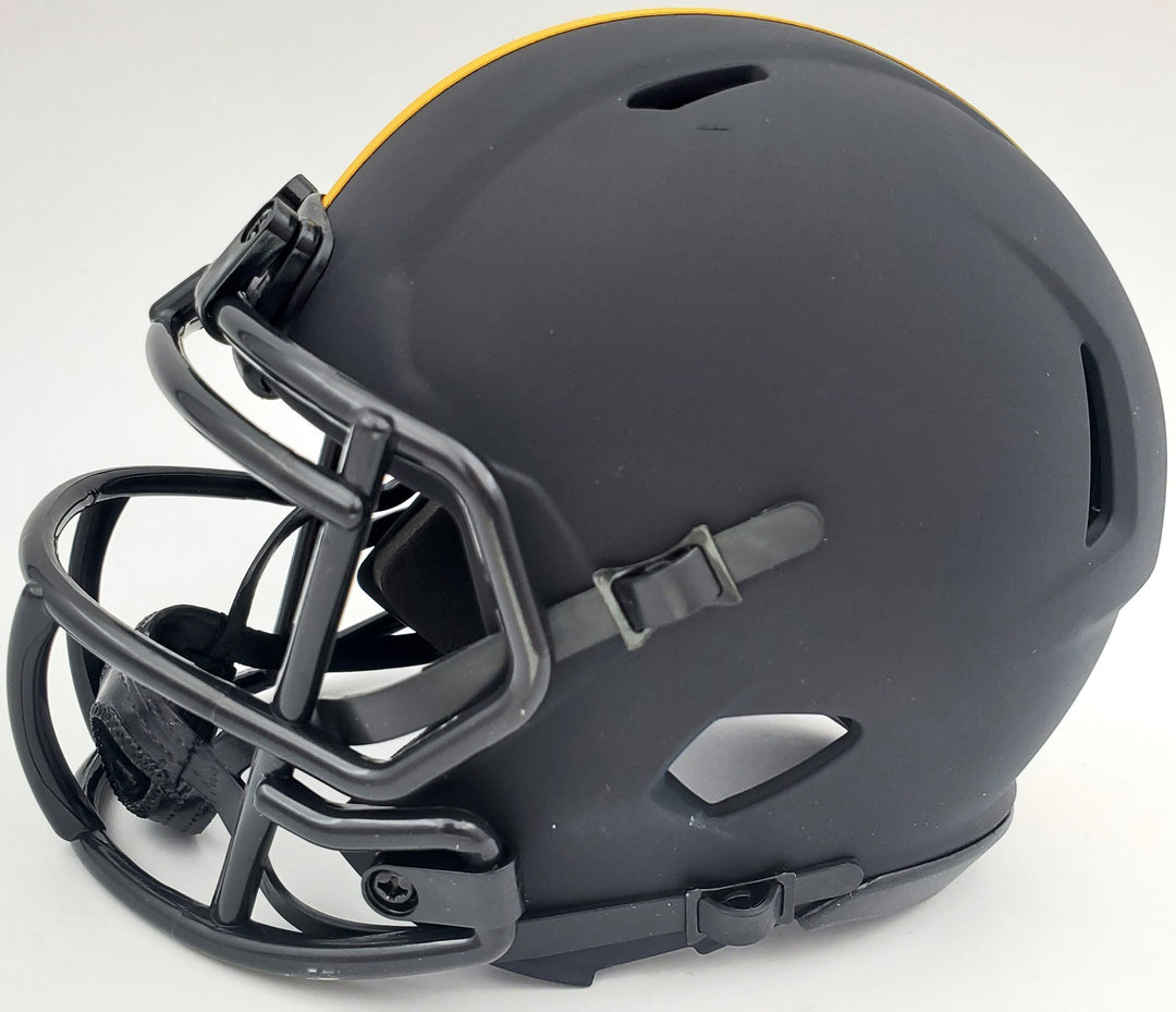 Terry Bradshaw Signed Eclipse Black Steelers Speed Mini Helmet Beckett