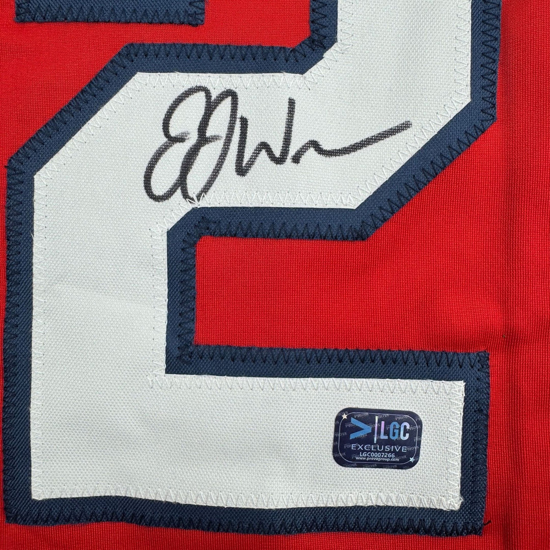 Autographed/Signed J.J. JJ Wetherholt St Louis Red Baseball Jersey LCG Prova COA