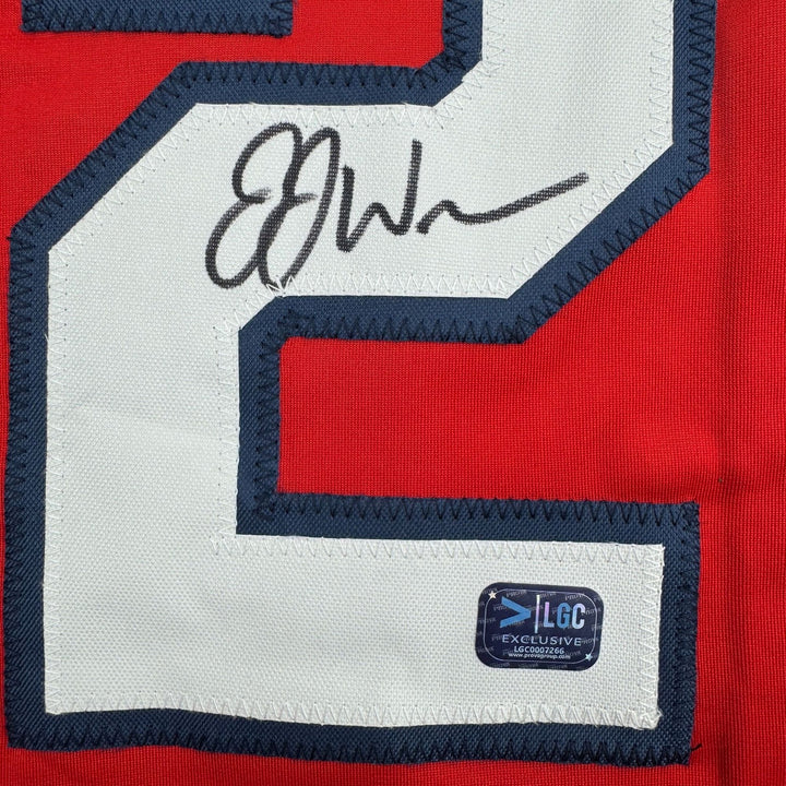 Autographed/Signed J.J. JJ Wetherholt St Louis Red Baseball Jersey LCG Prova COA
