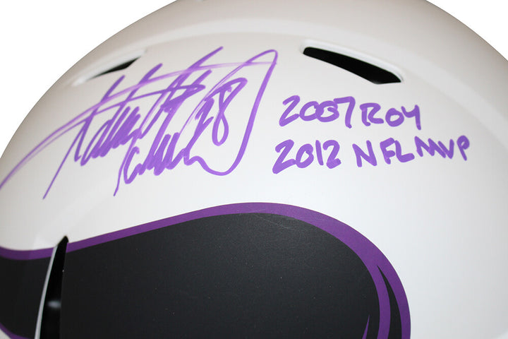Adrian Peterson Signed Vikings Authentic Lunar Helmet ROY MVP Beckett 34937