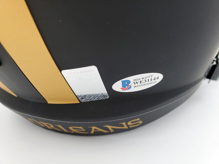 Drew Brees Signed New Orleans Saints Black Eclipse Full Size Speed Replica