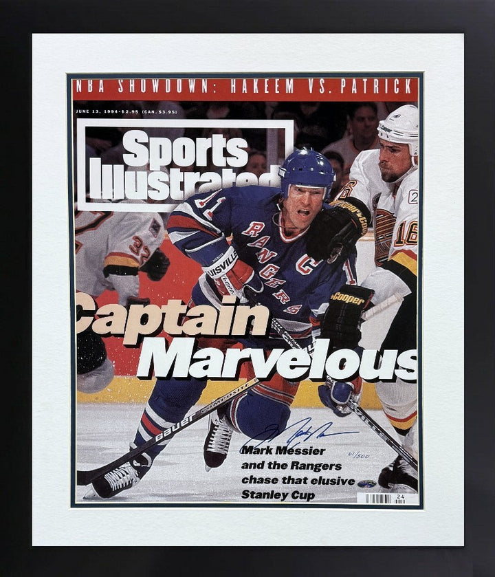 Mark Messier signed 1994 Sports Illustrated Rangers 16x20 Photo Framed - Steiner