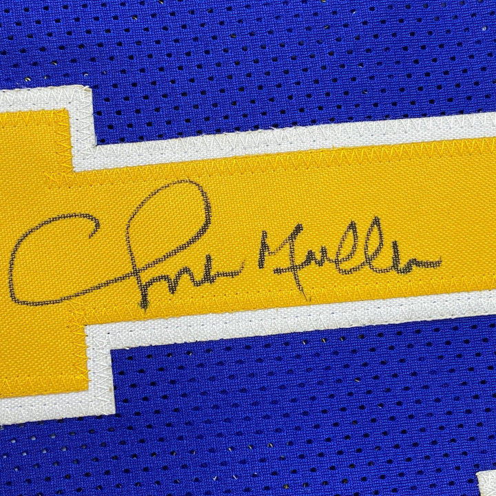 Autographed/Signed Chris Mullin Golden State Blue Jersey JSA COA Auto
