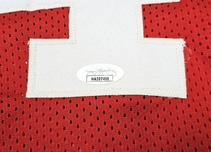 Houston Rockets Hakeem Olajuwon Signed Red Jersey The Dream JSA