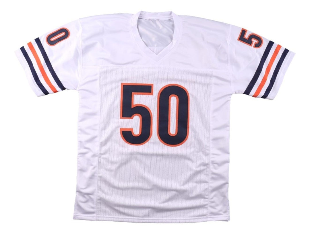 Mike Singletary Chicago Signed White Football Jersey JSA QR Hologram