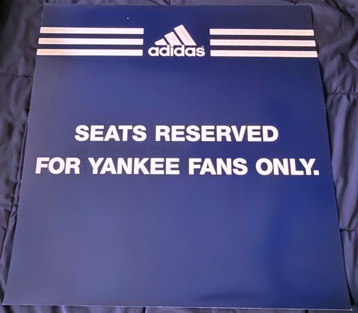 MTA NYC TRANSIT SUBWAY 21x22 ADIDAS NY YANKEES SEATS RESERVED... PROMO AD POSTER
