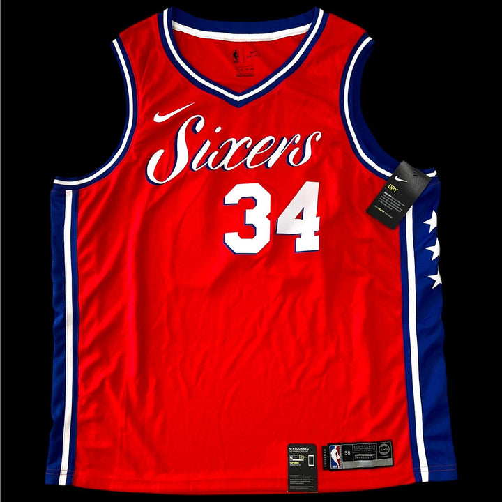 CHARLES BARKLEY SIGNED AUTOGRAPHED PHILADELPHIA 76ERS JERSEY TEAM USA SUNS JSA