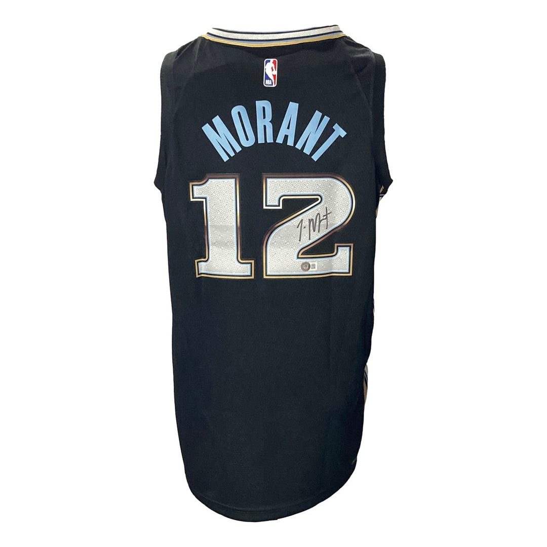 Ja Morant Signed Memphis Grizzlies Black Nike Swingman Jersey BAS