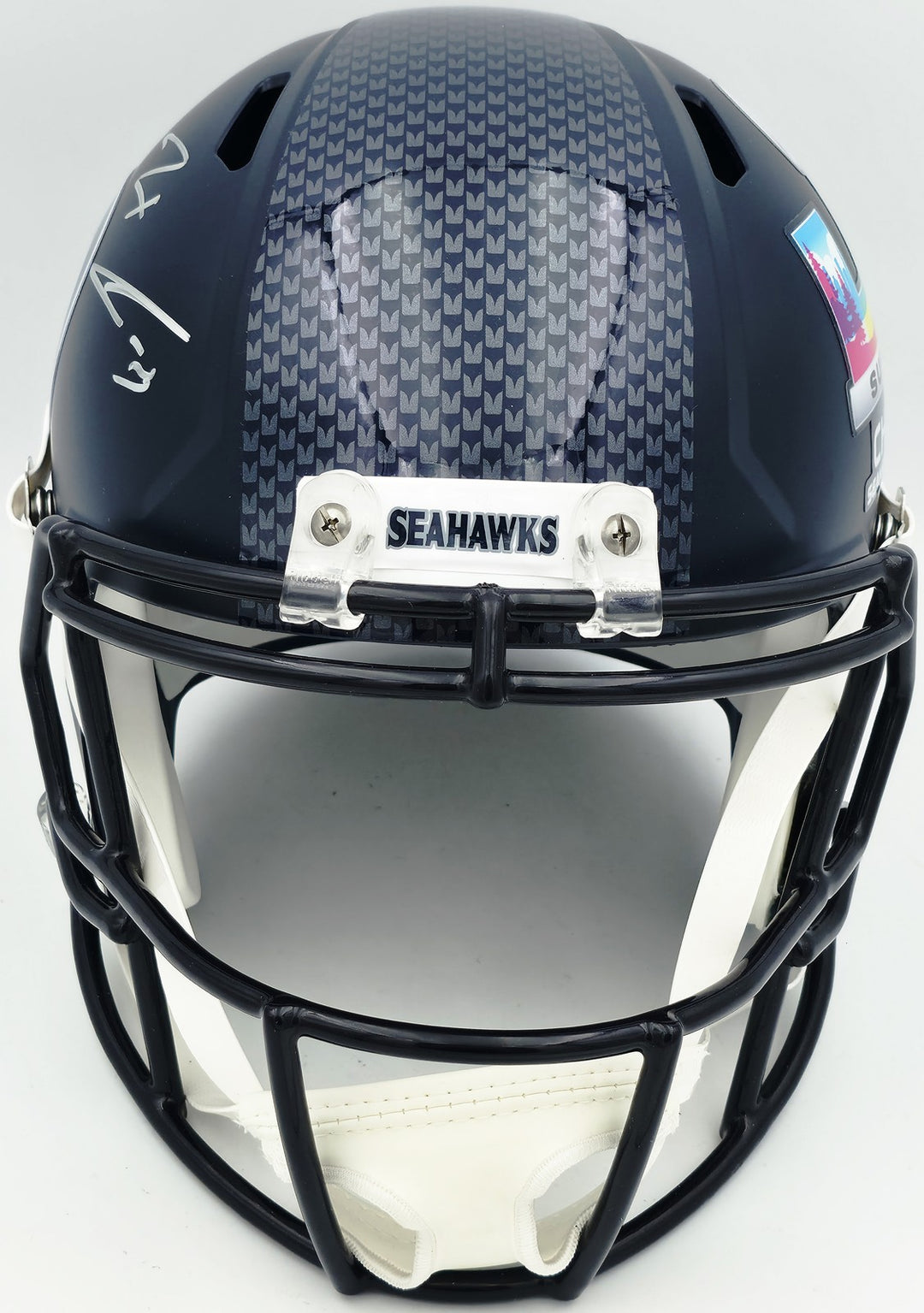 Jaxon Smith-Njigba Auto Seahawks Blue SB LX Champions Logo Full Sz Speed Rep