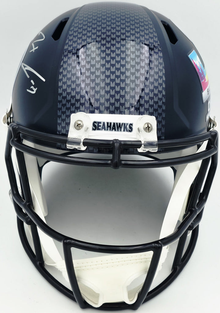 Jaxon Smith-Njigba Auto Seahawks Blue SB LX Champions Logo Full Sz Speed Rep