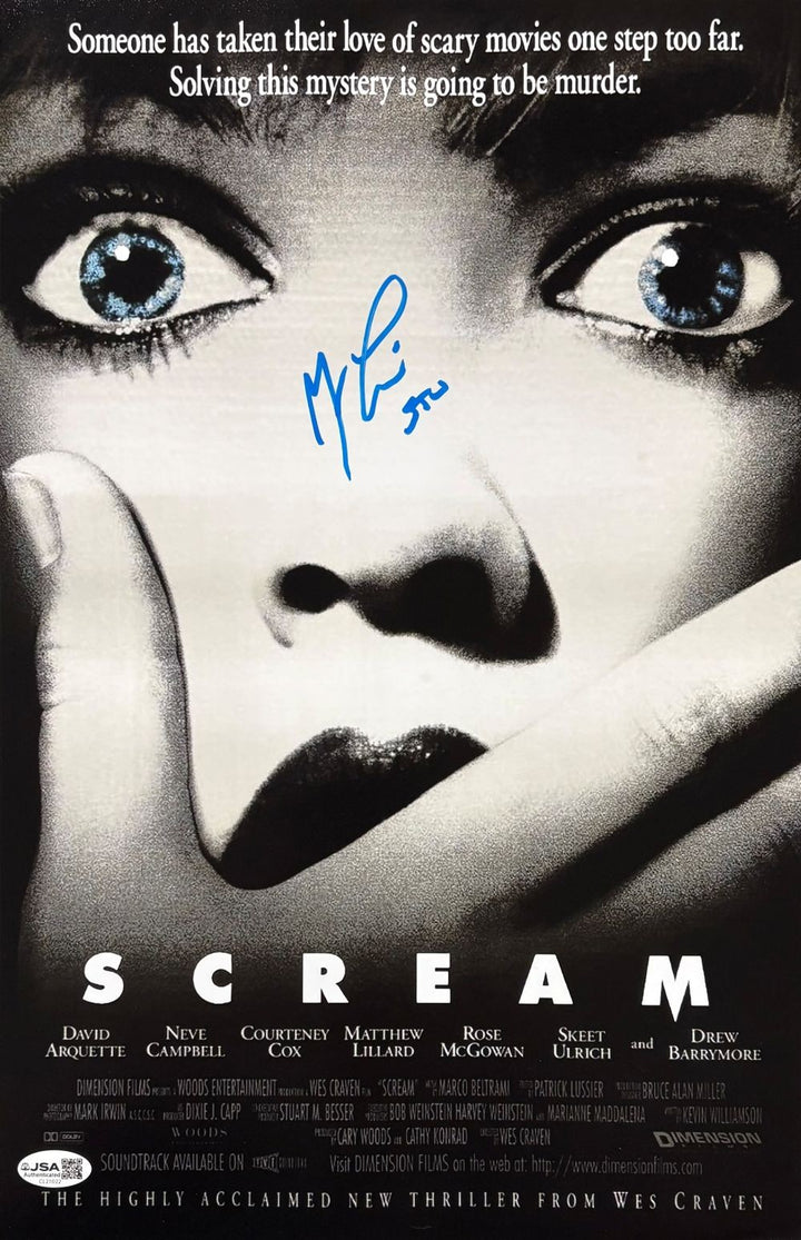 Matthew Lillard Signed 11x17 Scream Photo Stu Inscribed JSA QR