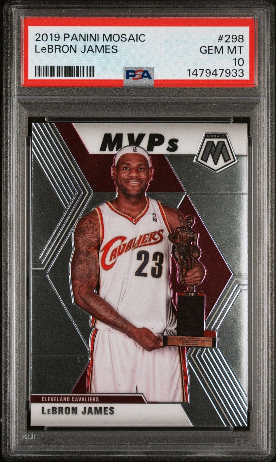 Graded 2019 Panini Mosaic LeBron James #298 Basketball Card PSA 10
