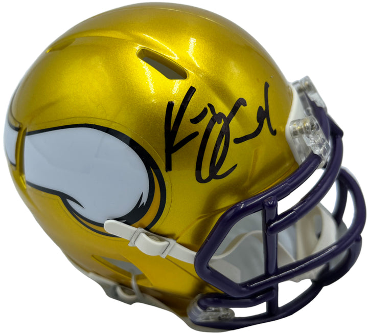 KEVIN O’CONNELL SIGNED MINNESOTA VIKINGS FOOTBALL FLASH MINI HELMET JSA