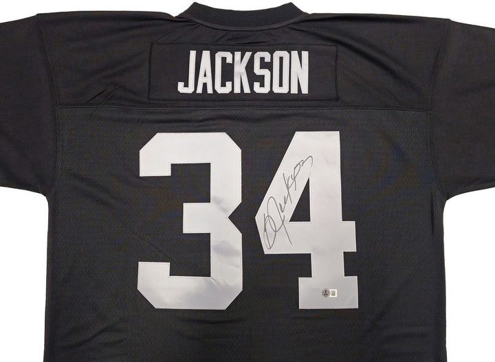 Raiders Bo Jackson Auto Black Authentic Mitchell Ness Throwback Jersey XXL BAS