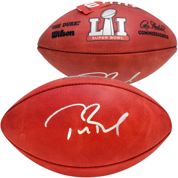 Tom Brady Signed Official SB LI Leather Football Patriots Fanatics Holo